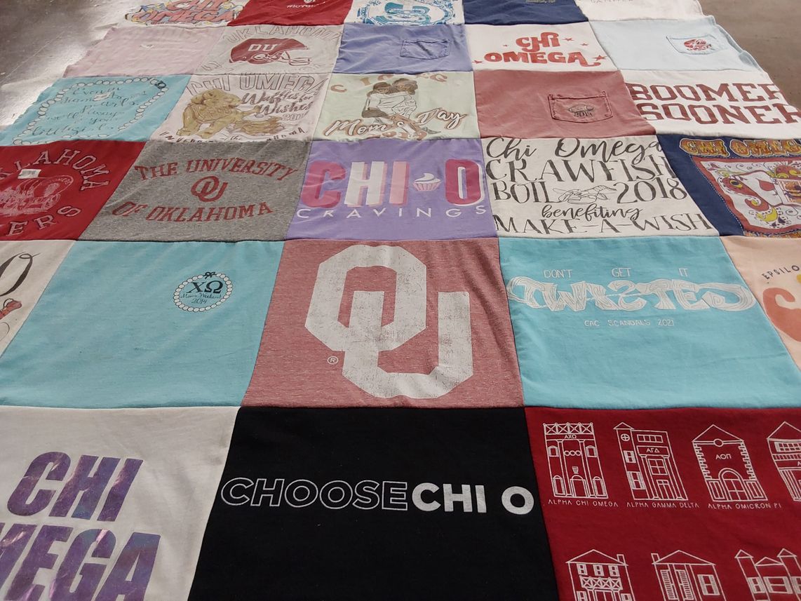 T-shirt quilt from the university of oklahoma by carole from TX
