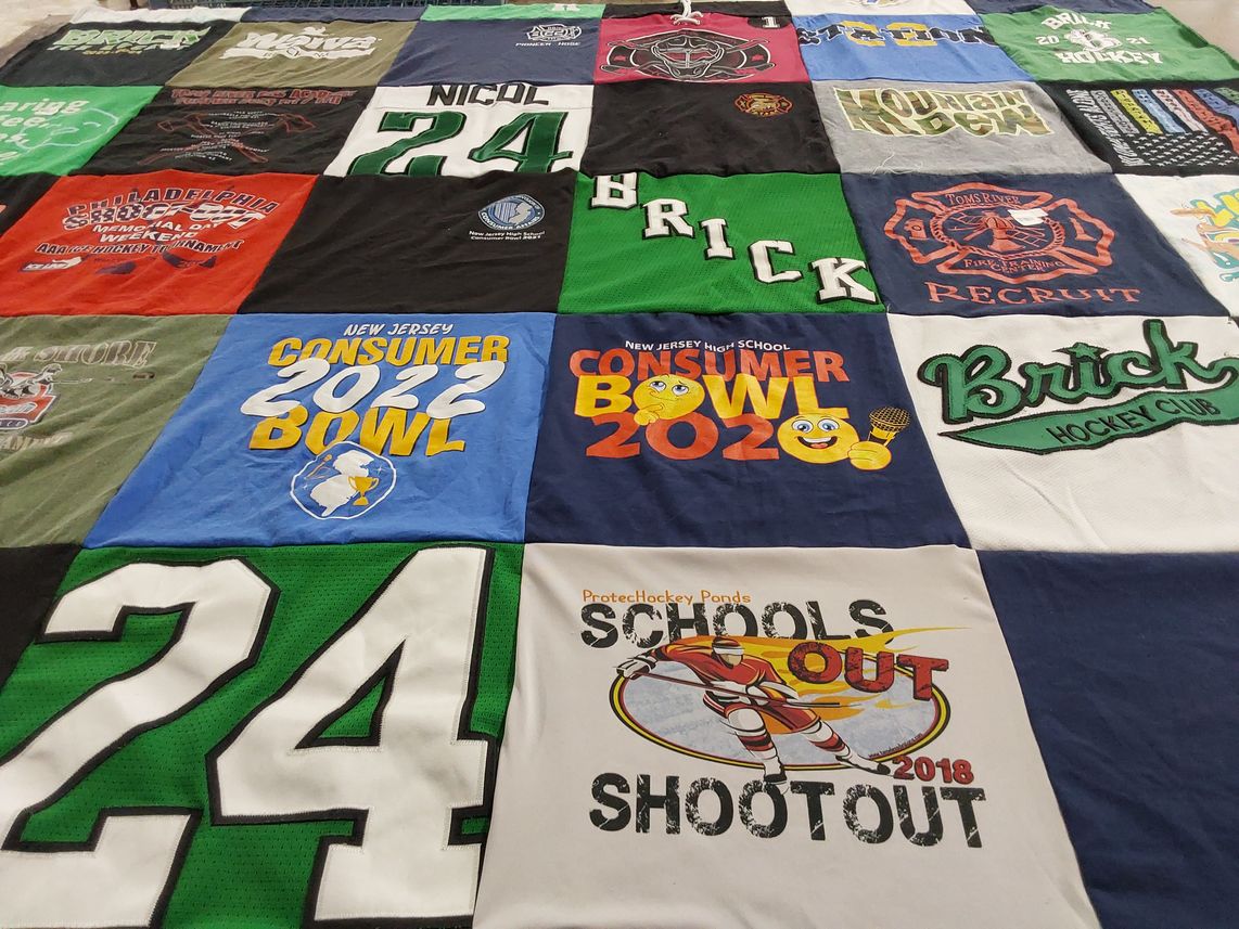 T-shirt quilt from new jersey high school by Lisa from NJ