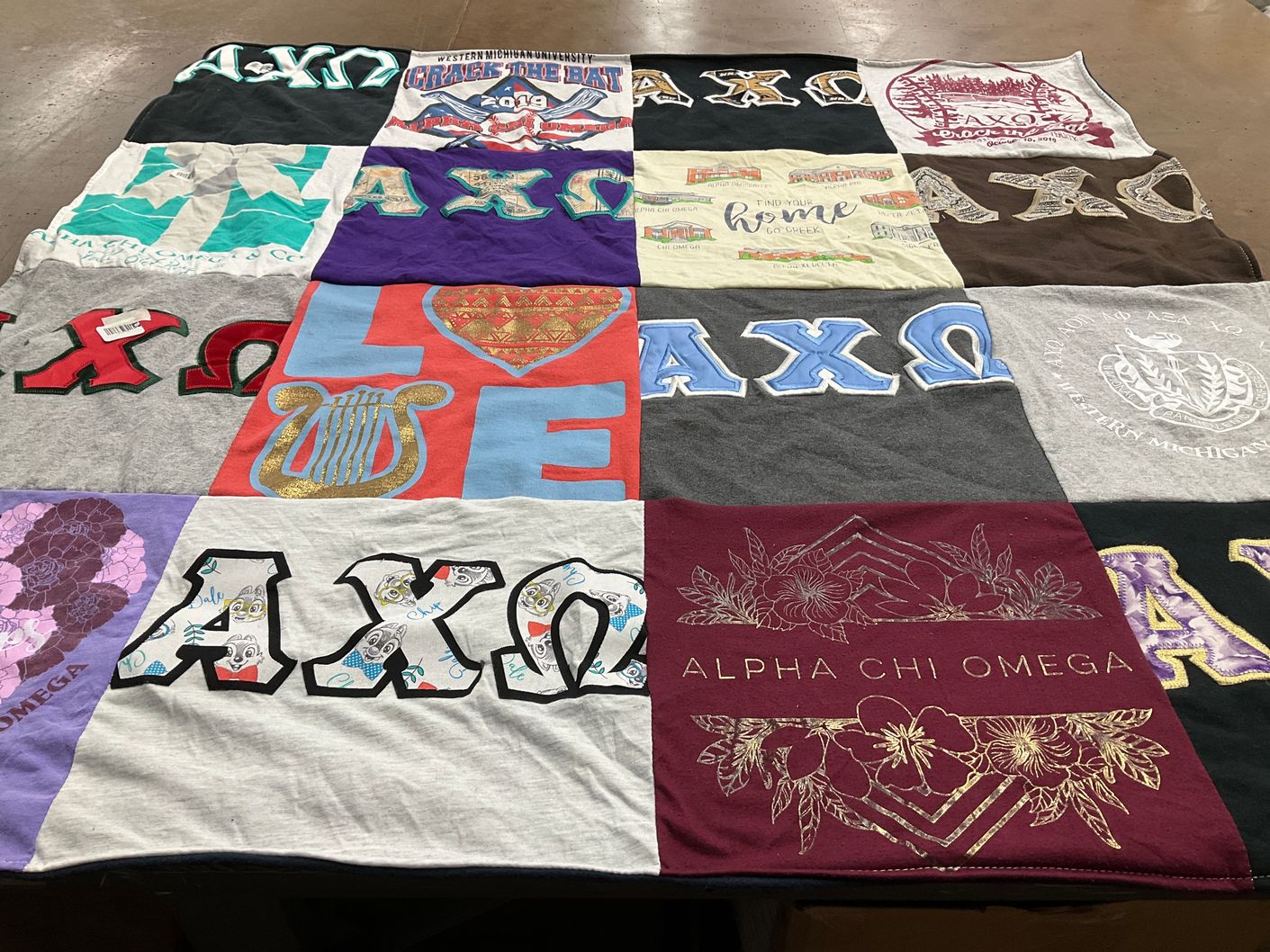 T-shirt quilt from western michigan university by Tom from MI