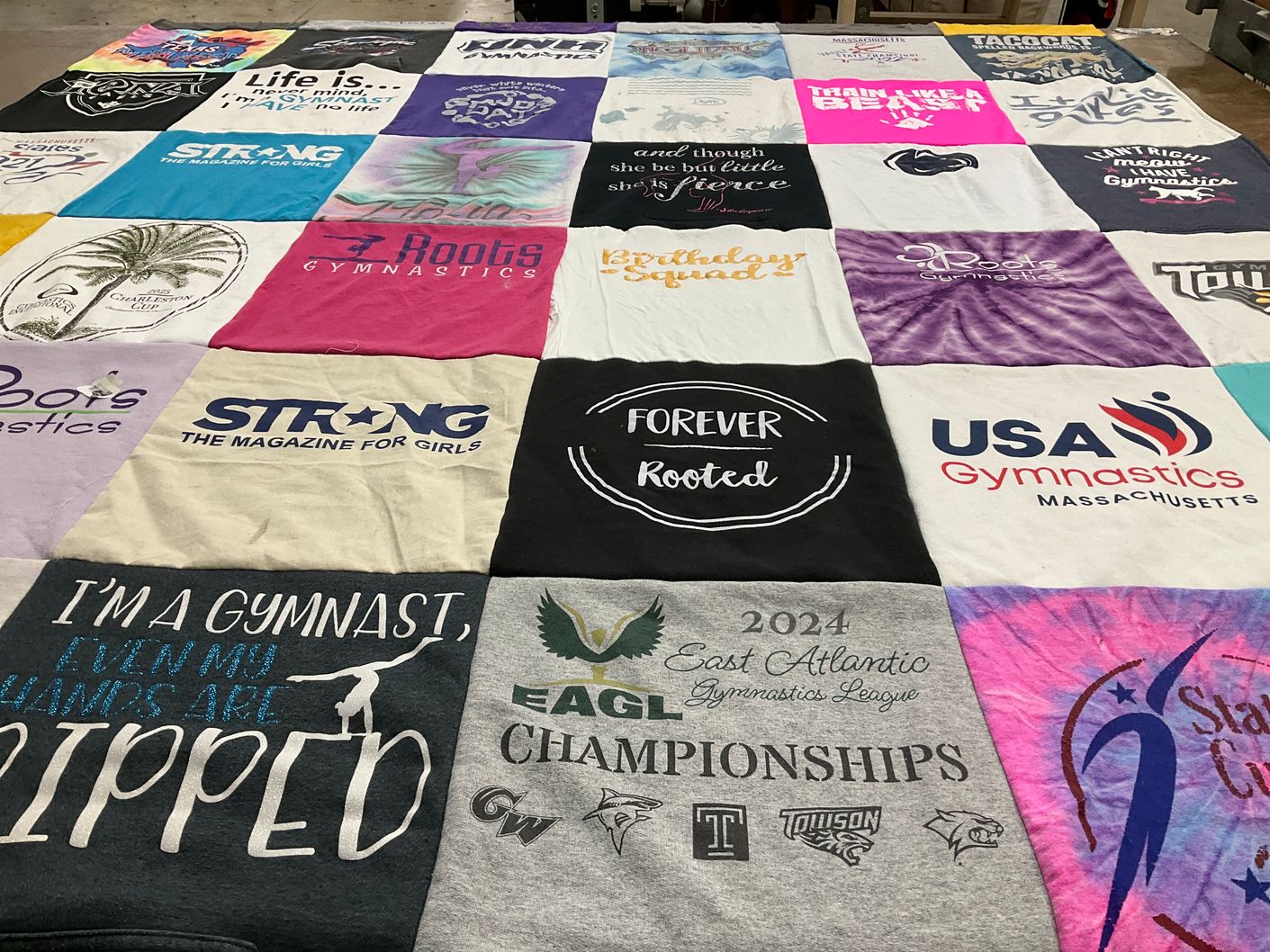 T-shirt quilt from towson university, george washington university by Stacey from MA
