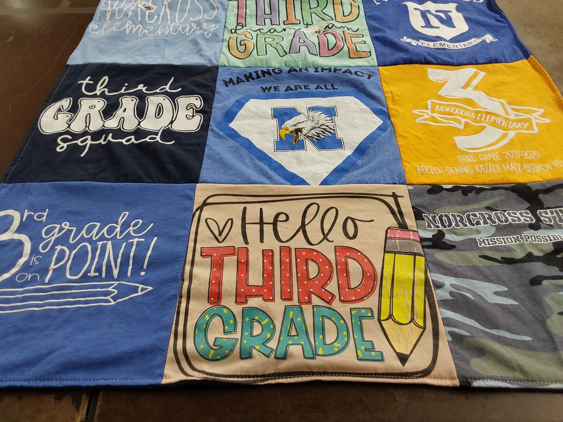 T-shirt quilt from norcross elementary by Kimberly from GA