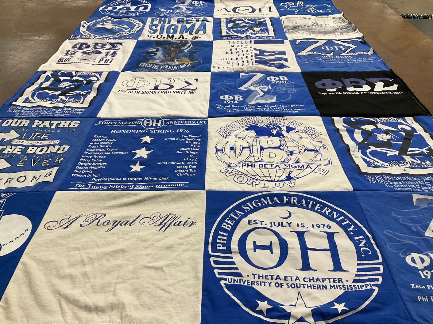 T-shirt quilt from university of southern mississippi by aaron from MS