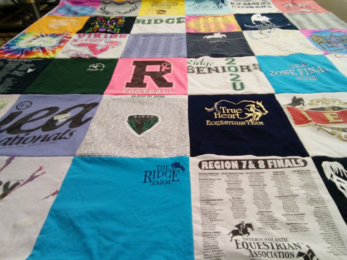 T-shirt quilt from ridge high school by Edith from NJ