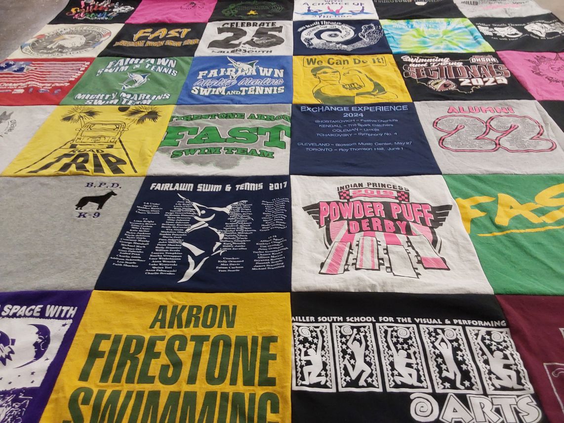 T-shirt quilt featuring fairlawn swim & tennis team by Tara from OH
