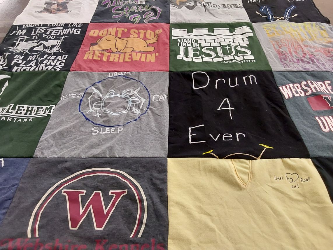 T-shirt quilt from bethlehem university by Lisa from WI