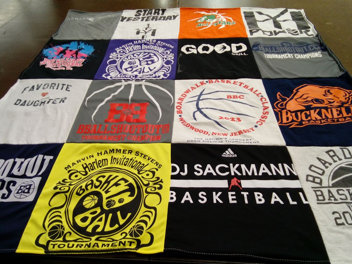 T-shirt quilt from bucknell university by Mary from NJ