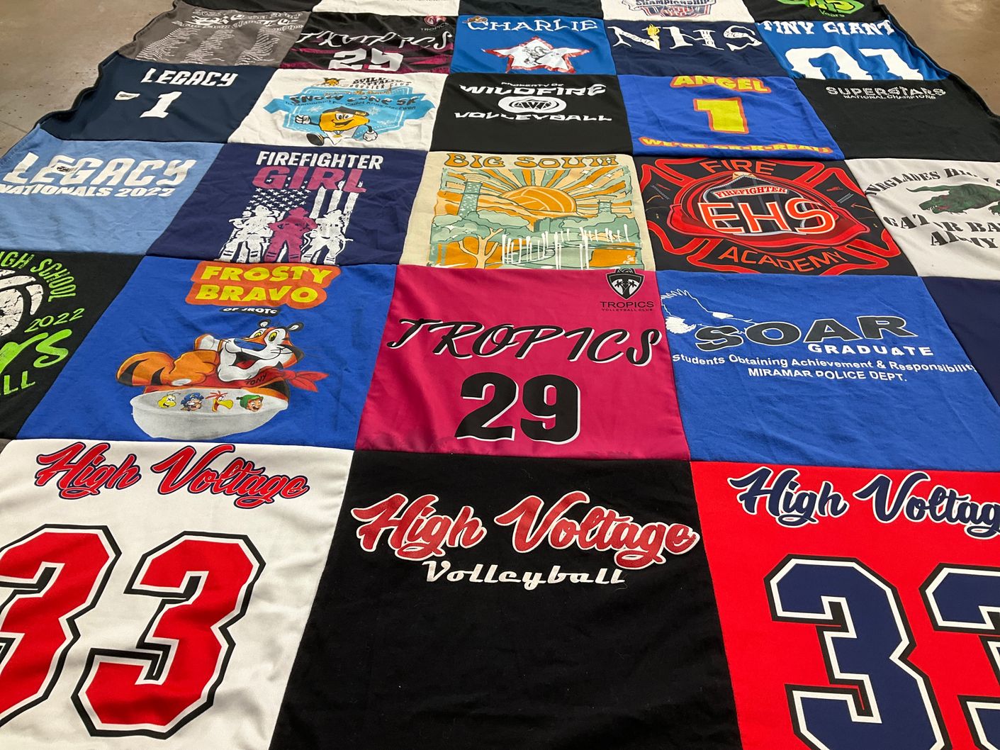 T-shirt quilt from eagle high school academy, national high school by christy from FL