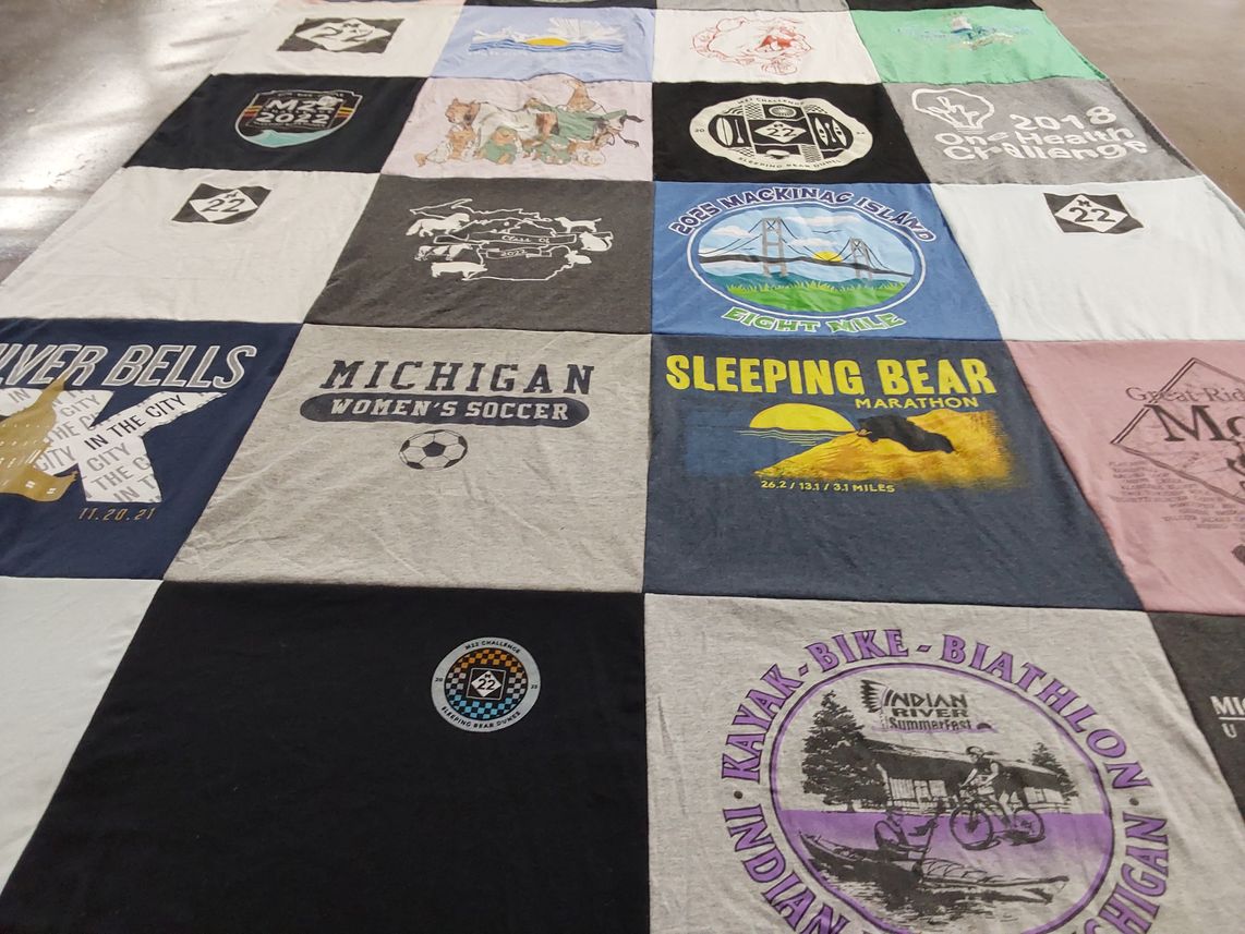 T-shirt quilt from michigan women's soccer by Mandy from MI
