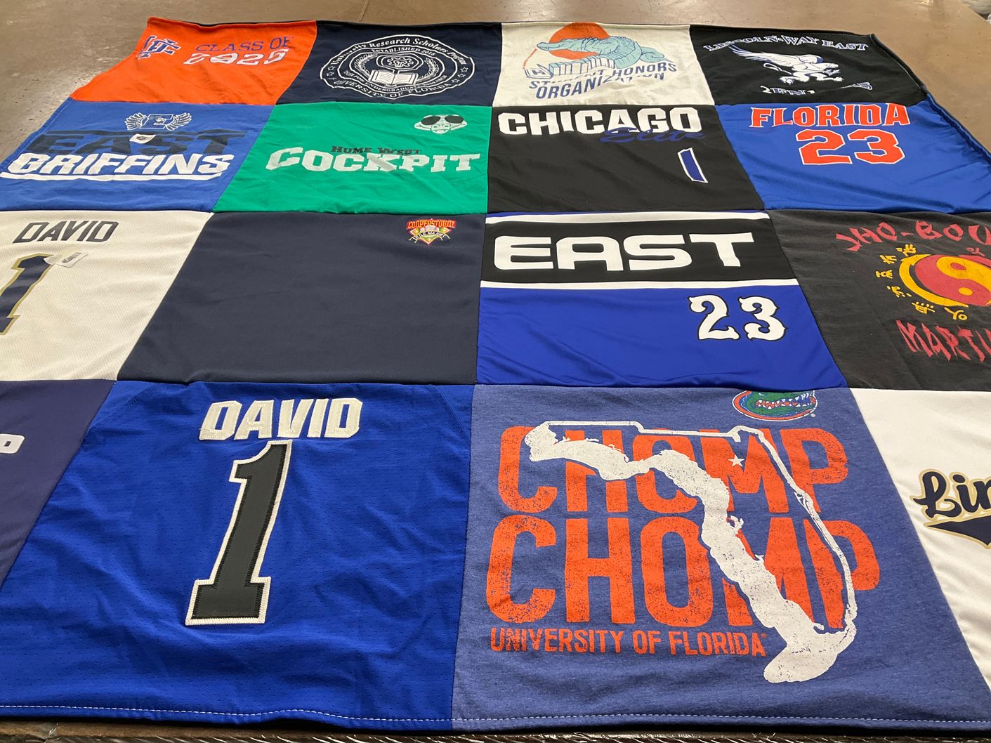 T-shirt quilt from university of florida by Michael from IL