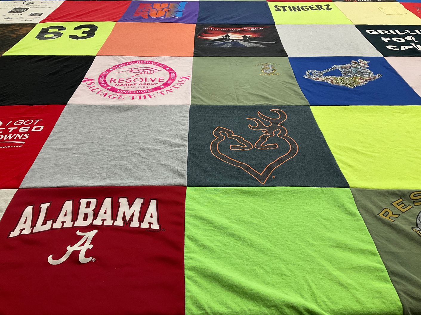 T-shirt quilt from university of alabama by Samantha from AL