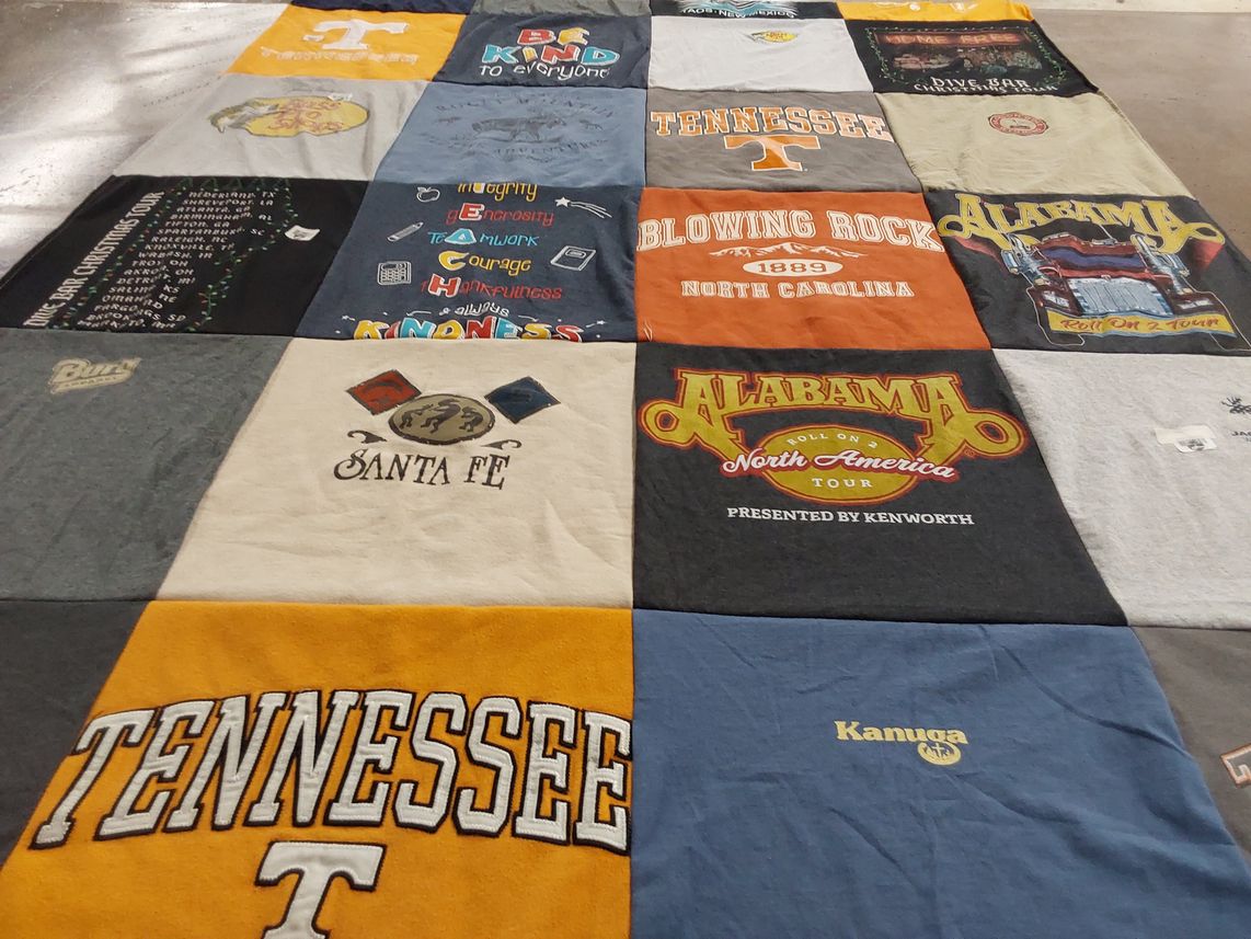 T-shirt quilt from university of tennessee by Dallas from SC
