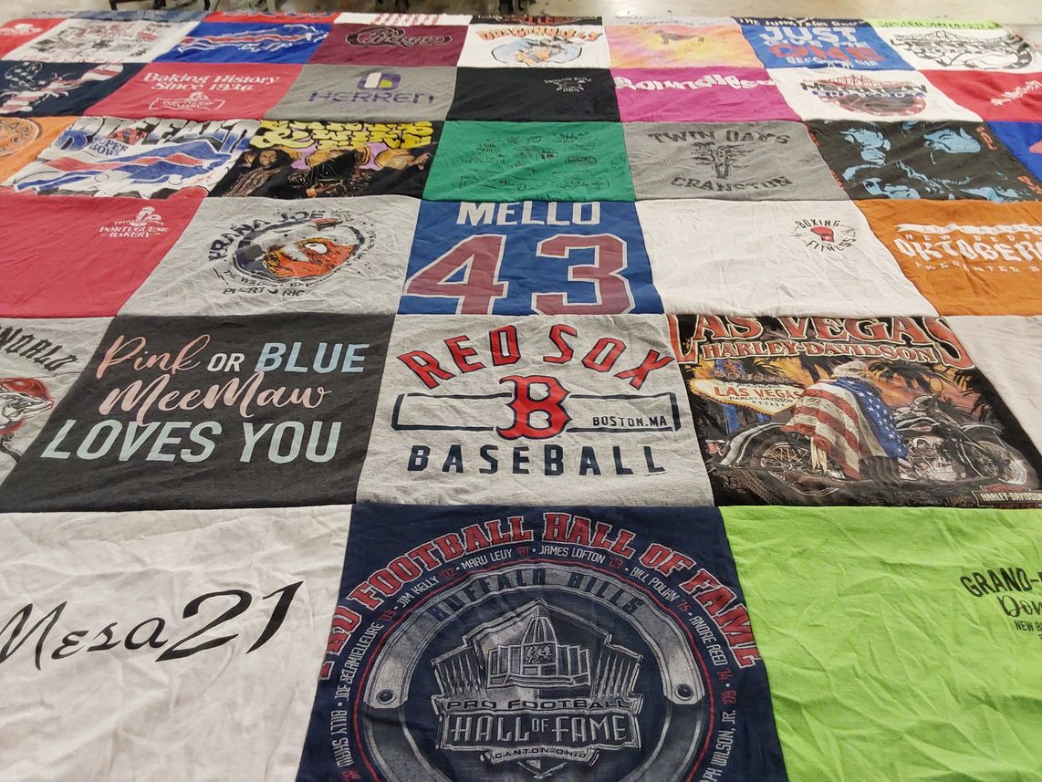 T-shirt quilt featuring boston red sox by Rachael from RI