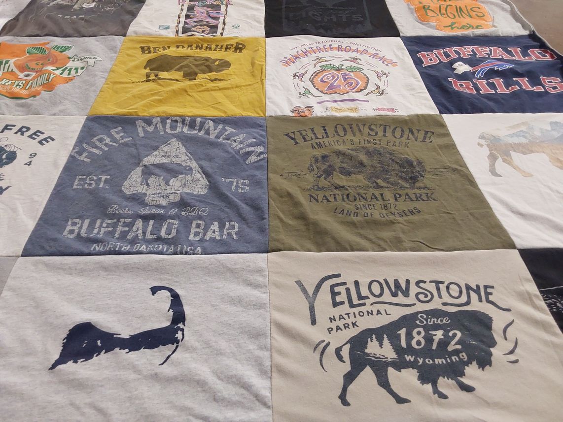 T-shirt quilt featuring buffalo bills by Jeffrey from GA