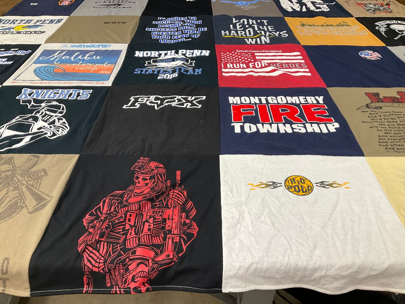 T-shirt quilt featuring north penn water polo, knights by Jennifer from PA