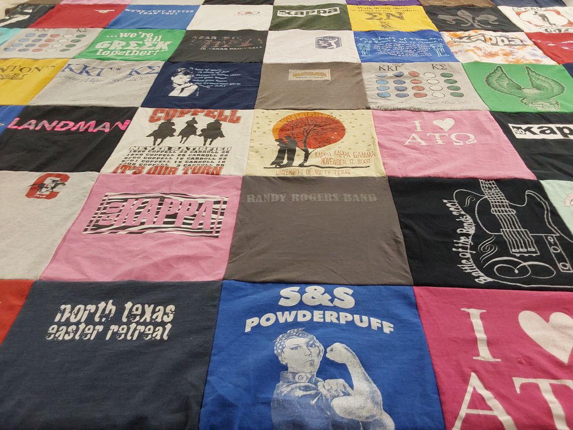 T-shirt quilt from coppell high school by Rachael from OR
