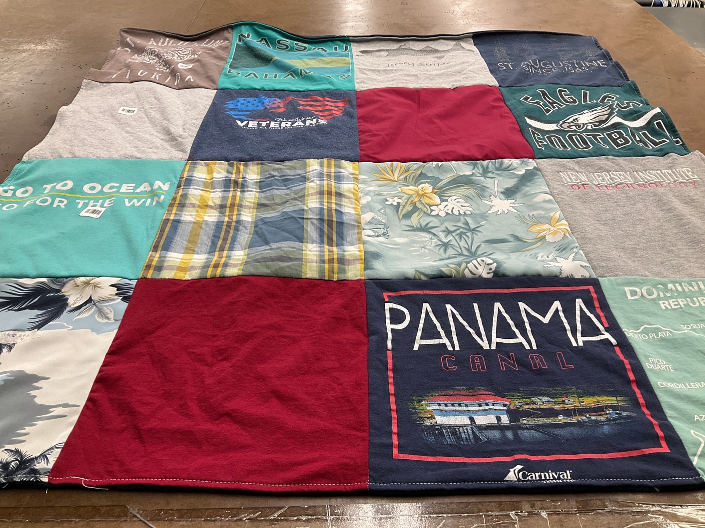 T-shirt quilt featuring eagles football by Karen from FL