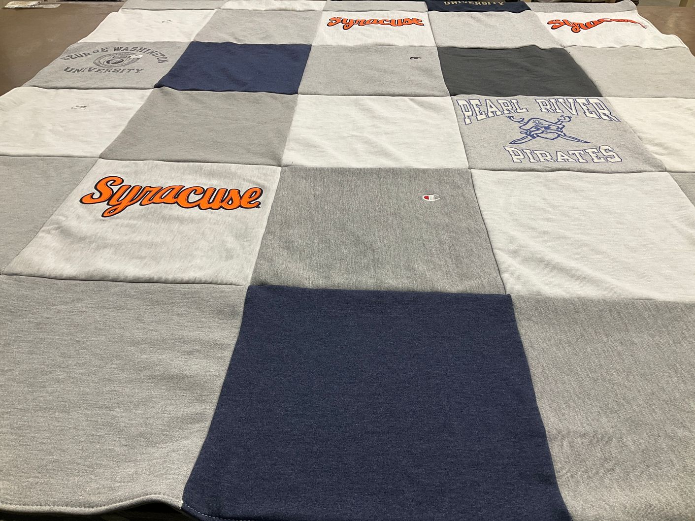 T-shirt quilt featuring pearl river pirates by Martha from DC