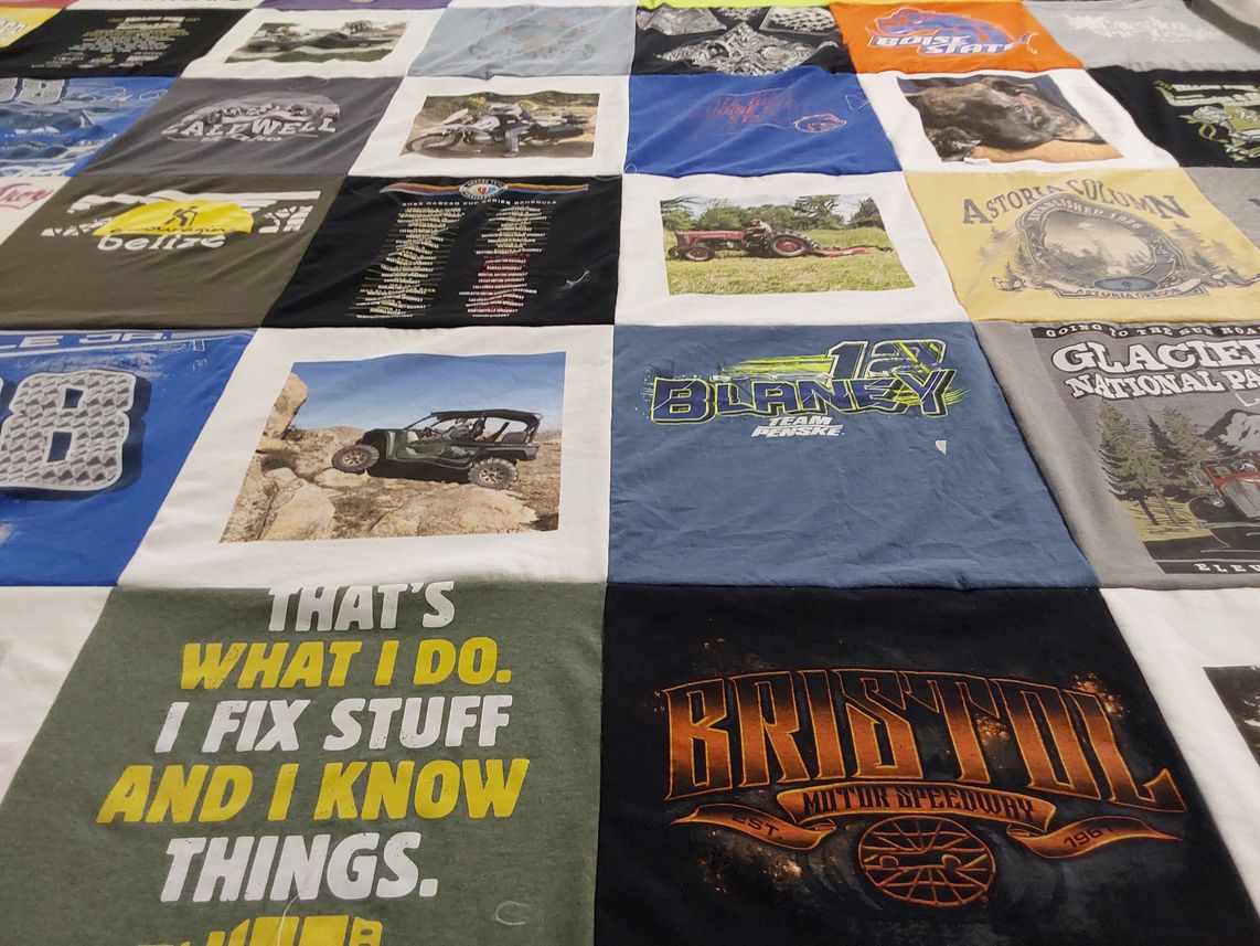 T-shirt quilt featuring bristol motor speedway by Pamela from MO