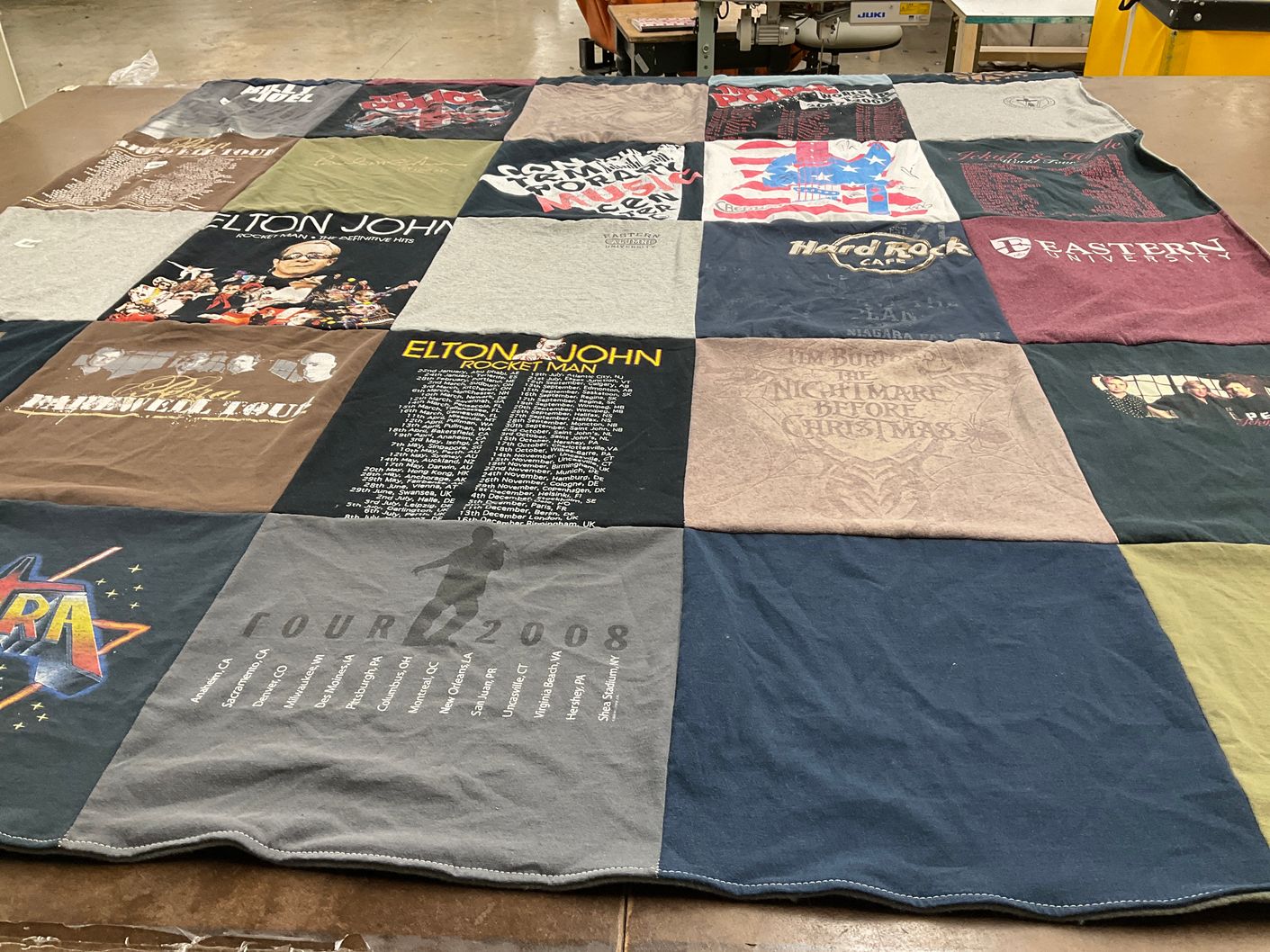 T-shirt quilt from eastern university by Sherry from PA