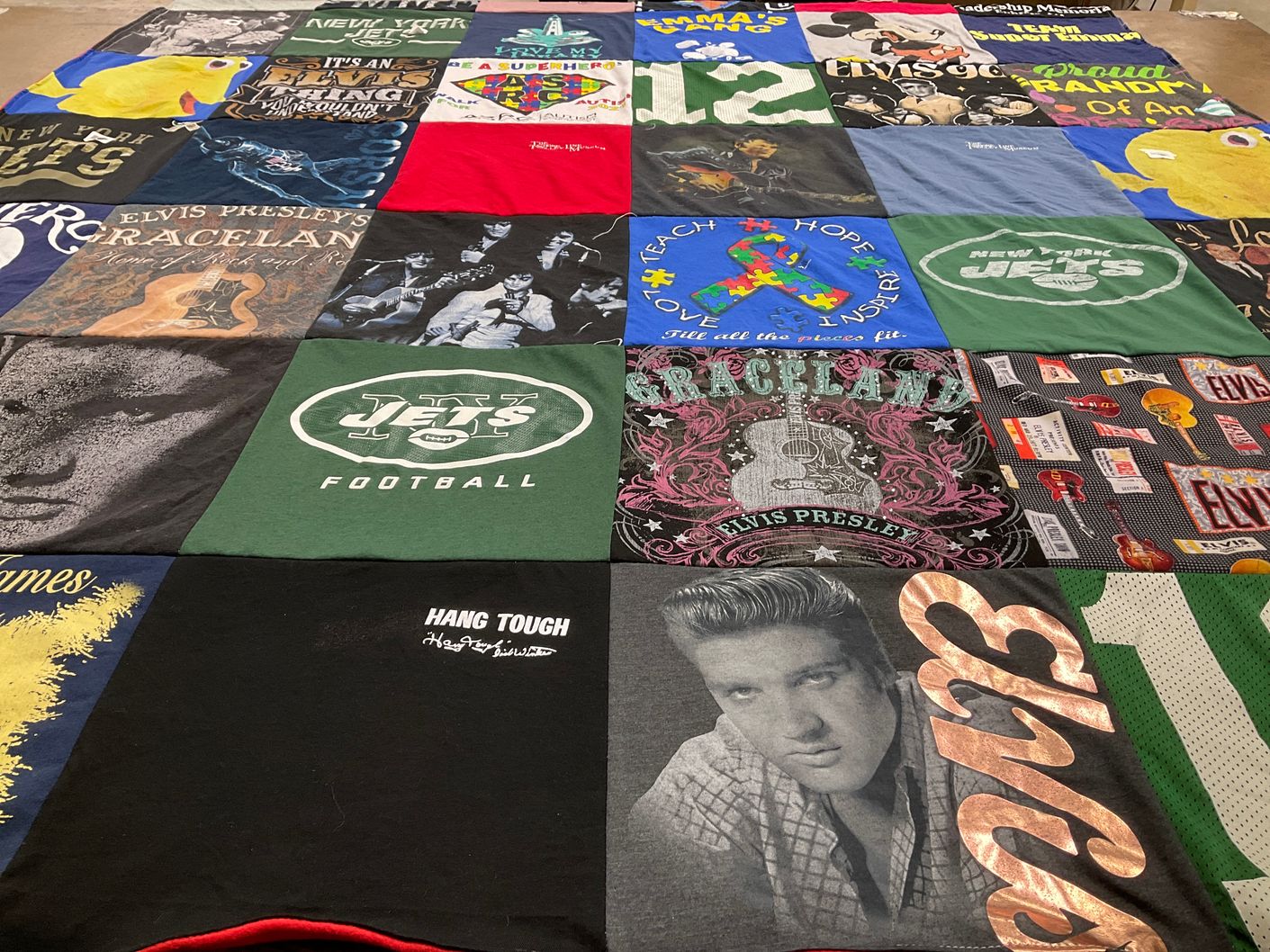 T-shirt quilt featuring new york jets football by Jaime from CT