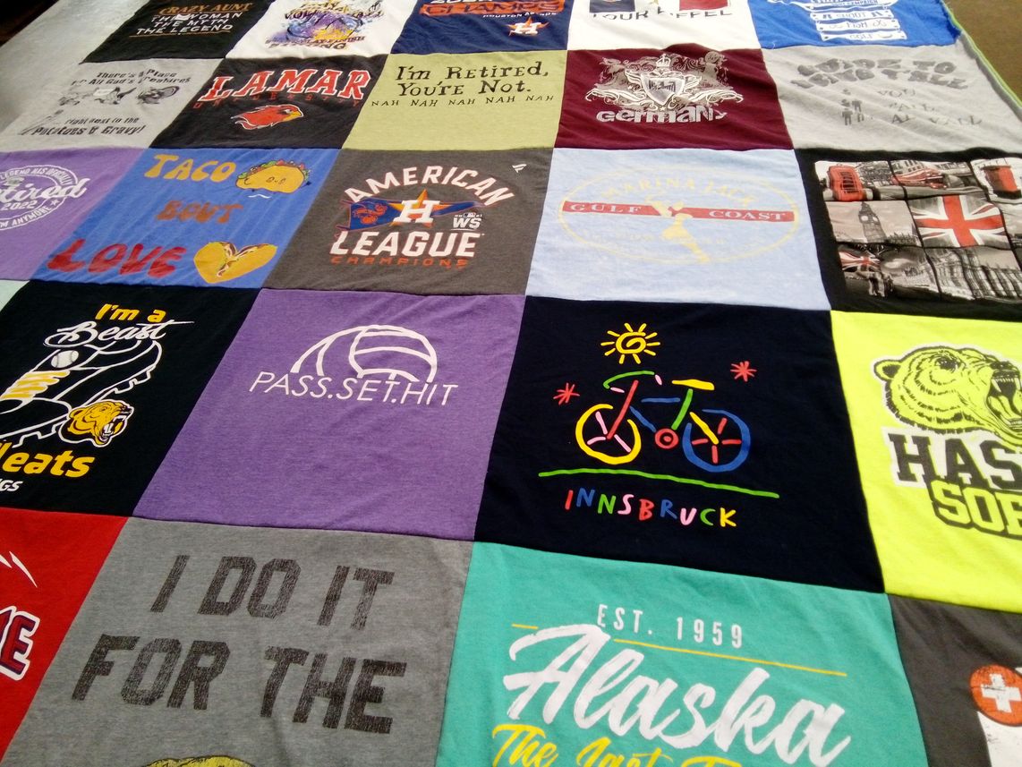 T-shirt quilt from lamar university by Janet from TX