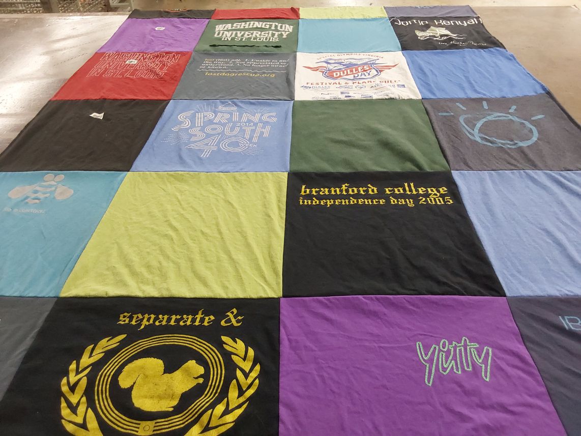 T-shirt quilt from washington university in st louis, brantford college by Kenyah from VA
