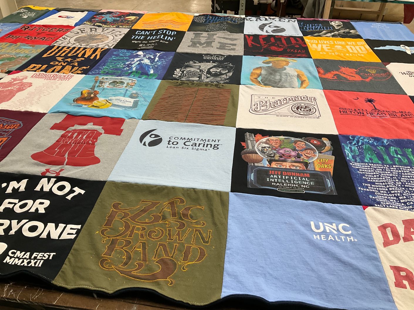 T-shirt quilt from university of north carolina by Ann from NC