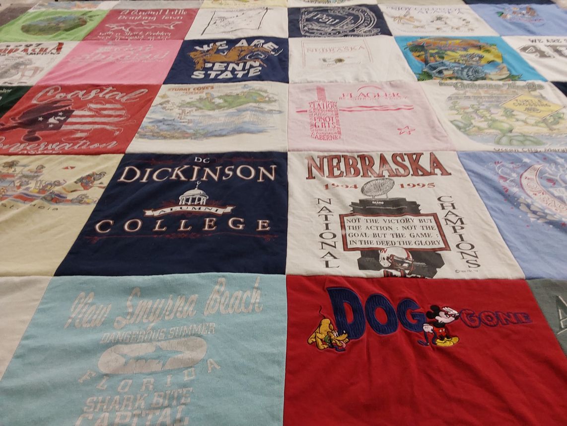 T-shirt quilt featuring nebraska cornhuskers by Lori from FL