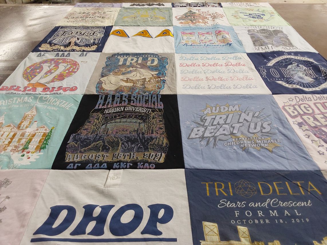 T-shirt quilt from auburn university by Hannah from AL
