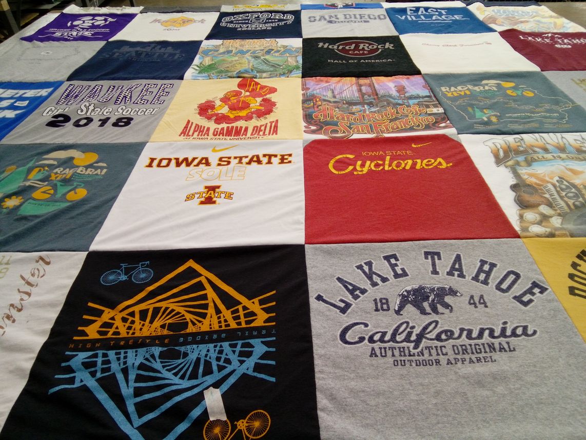 T-shirt quilt featuring iowa state cyclones by Sarah from IA