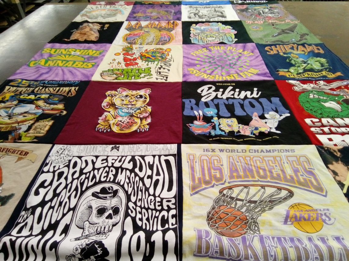 T-shirt quilt featuring los angeles lakers basketball by Kristin from FL