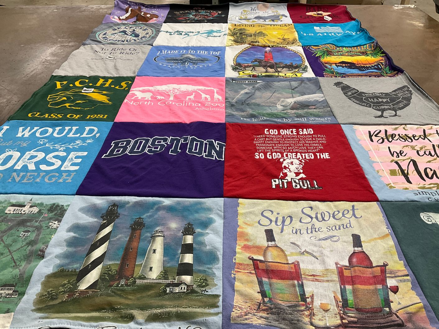 T-shirt quilt from vance county high school by Karen from NC
