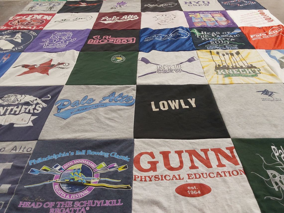 T-shirt quilt featuring palo alto high school by Brooke from CA