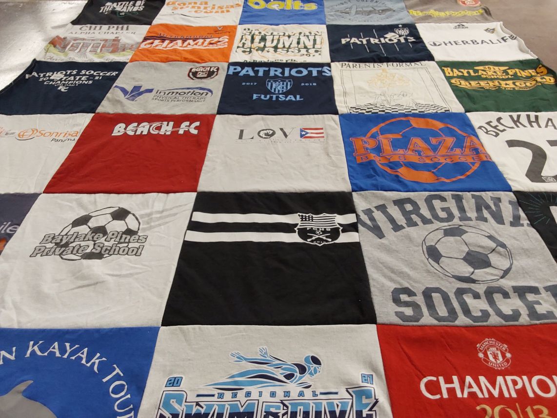T-shirt quilt featuring virginia soccer, beach fc by Linda from VA