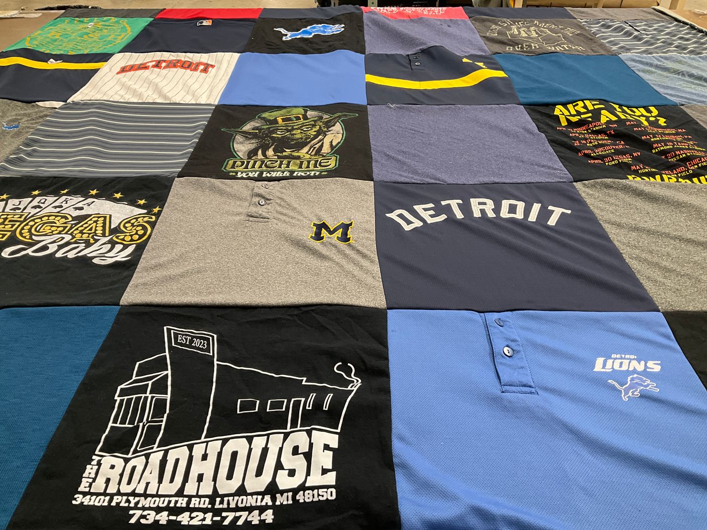 T-shirt quilt featuring detroit lions by Ashly from MI