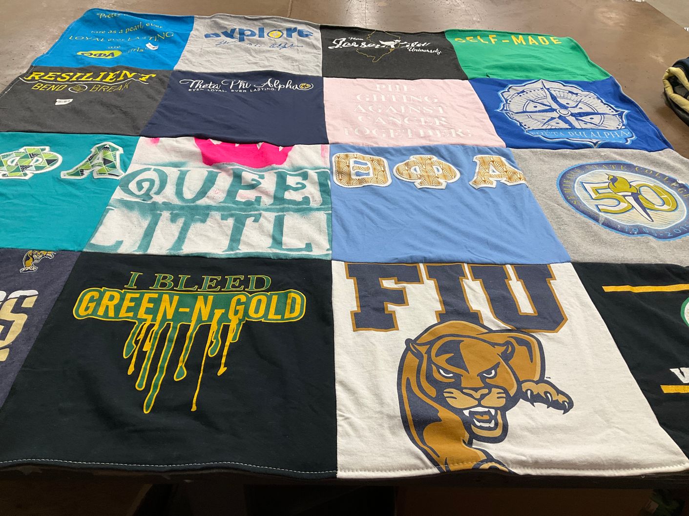 T-shirt quilt from florida international university by Emma from NJ