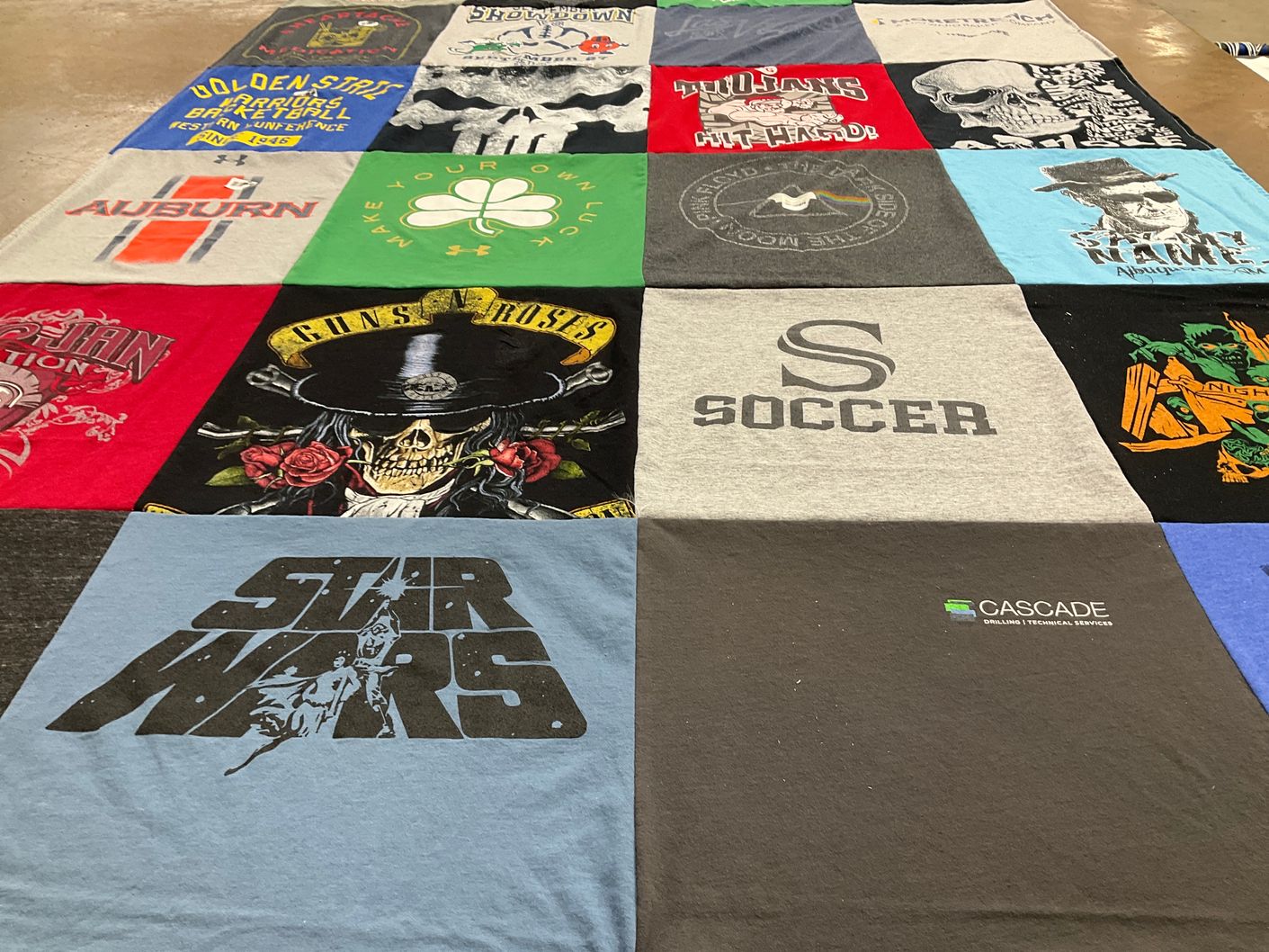 T-shirt quilt from auburn university by Rebecca from AL