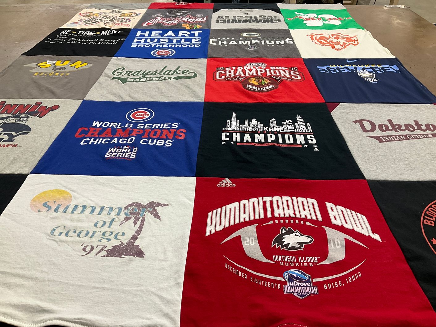 T-shirt quilt from northern illinois university by Stephen from IL