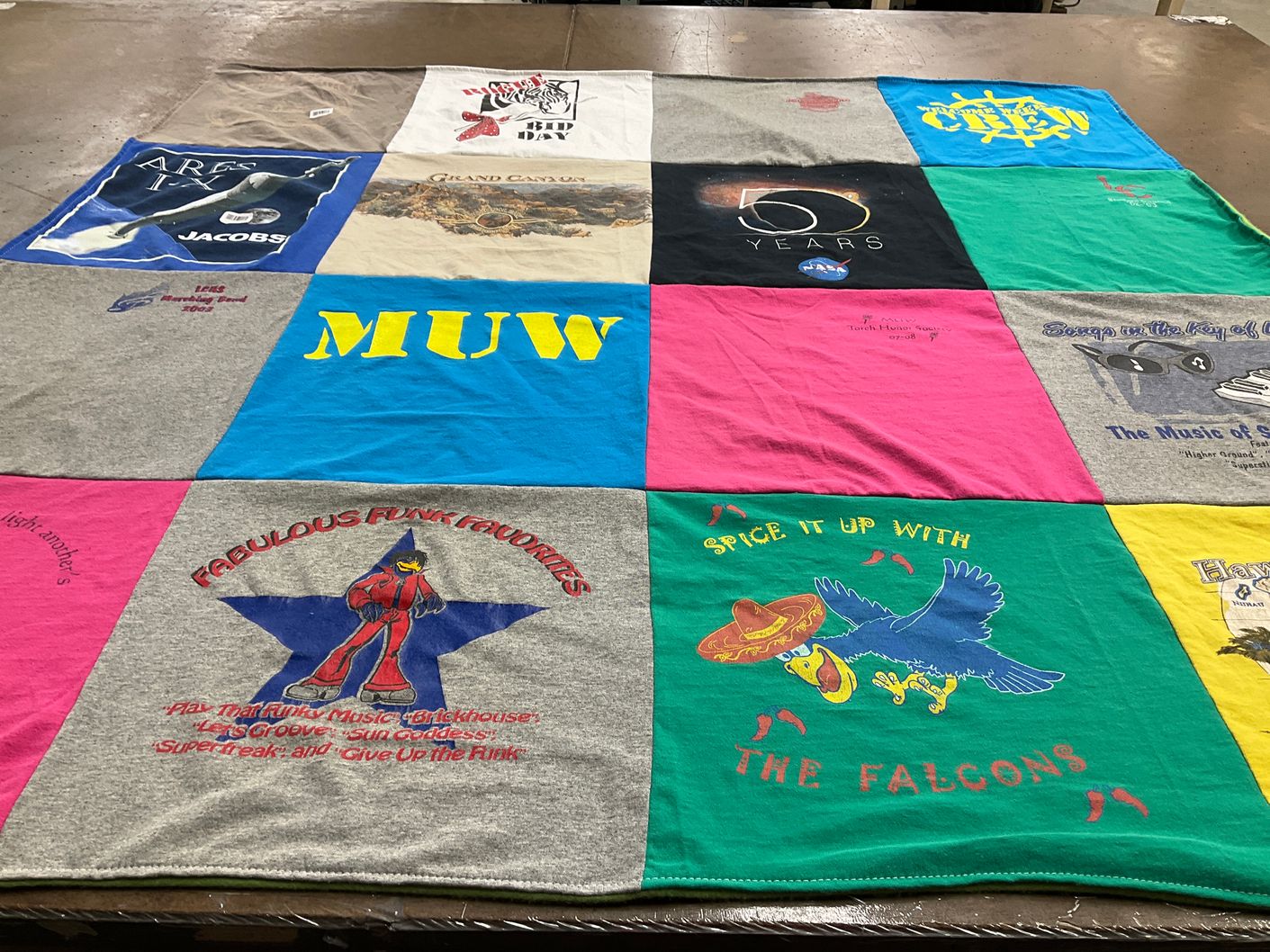 T-shirt quilt featuring the falcons by Samantha from GA