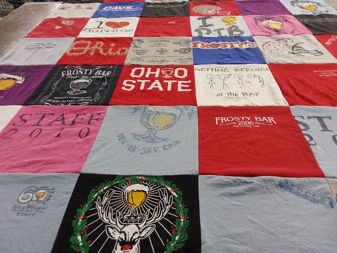 T-shirt quilt from ohio state university by Natalee from OH