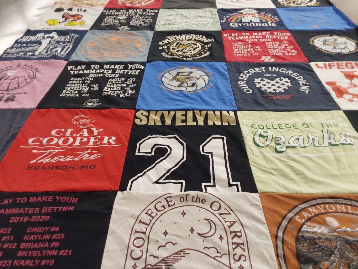 T-shirt quilt from college of the ozarks by Brenda from MO
