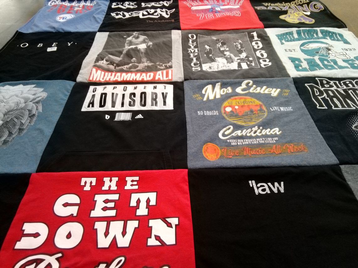 T-shirt quilt featuring philadelphia eagles by Sarica from WA