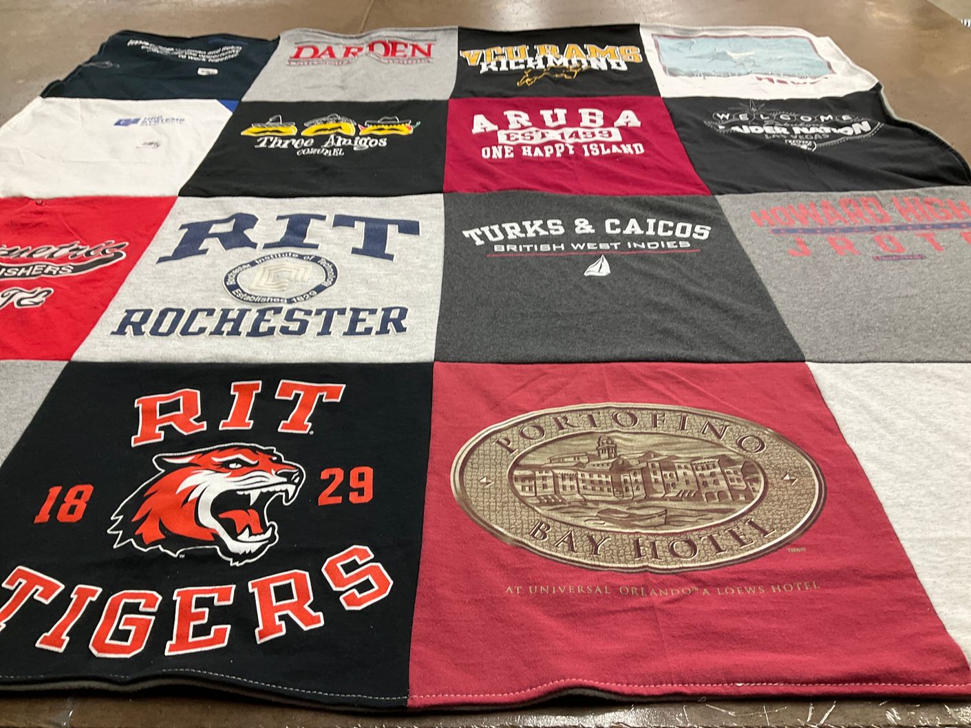 T-shirt quilt featuring rit tigers by Colleen from MD