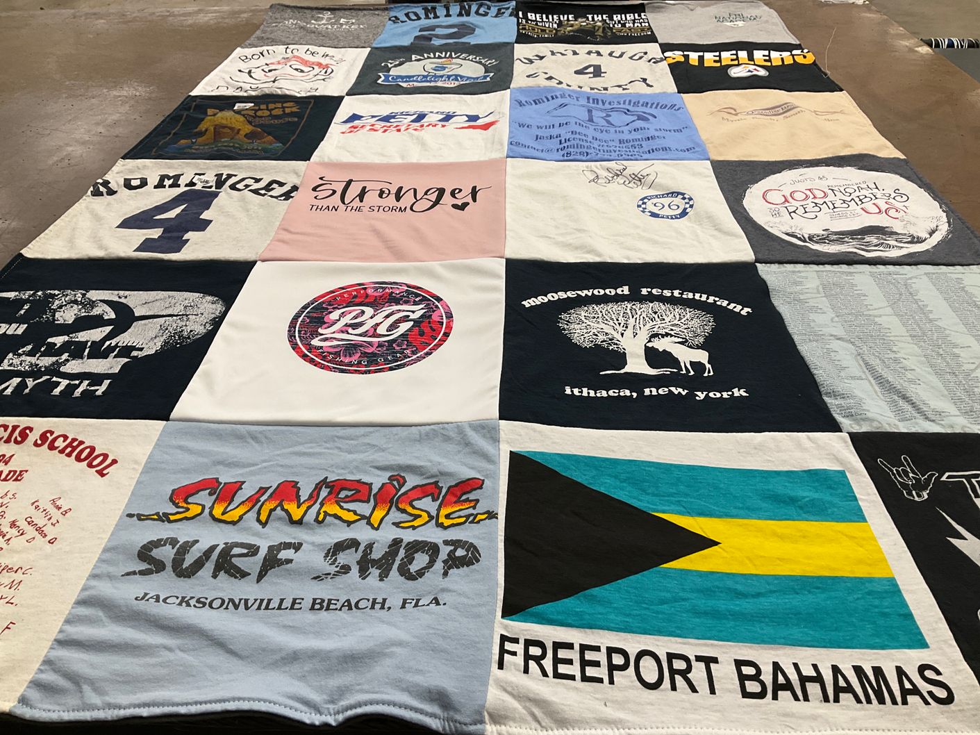 T-shirt quilt featuring pittsburgh steelers by Jaska from NC