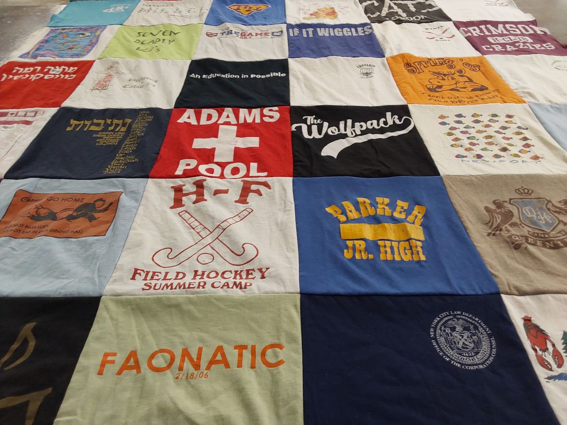 T-shirt quilt from parker junior high by Judy from PA