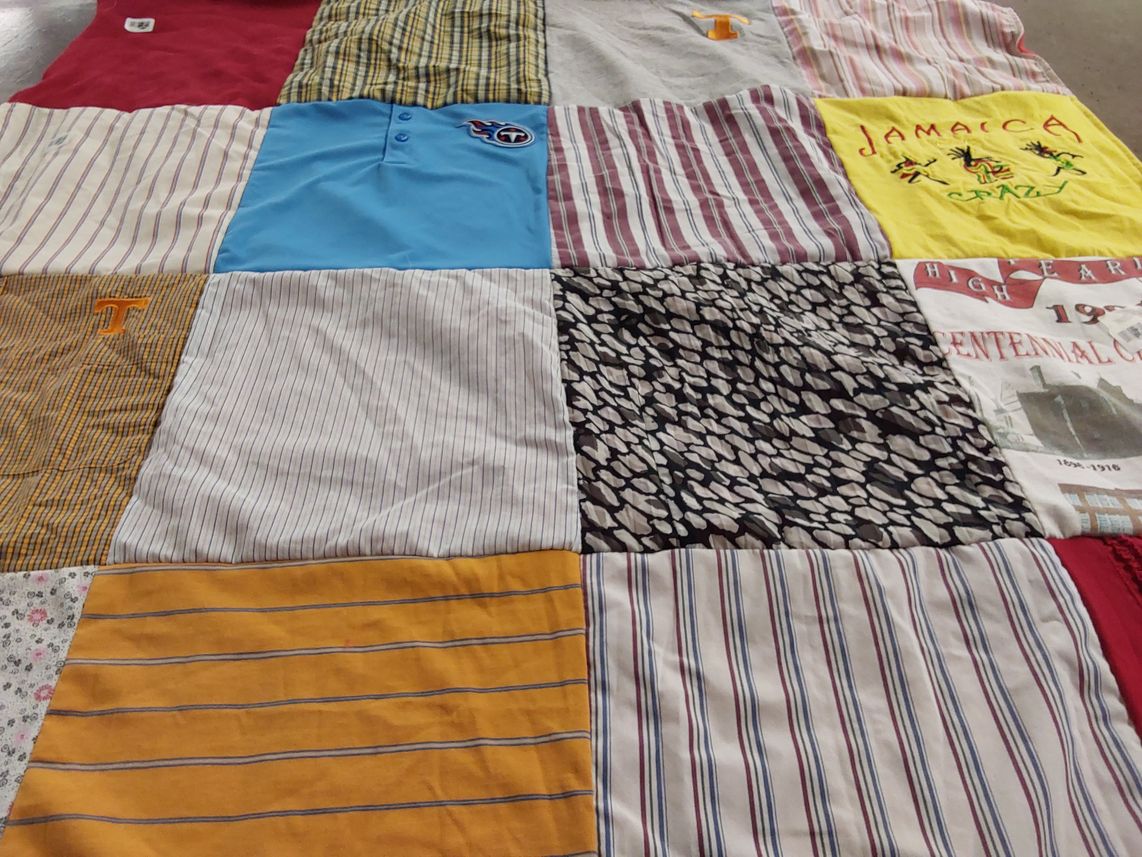 T-shirt quilt featuring tennessee titans by Karen from TN