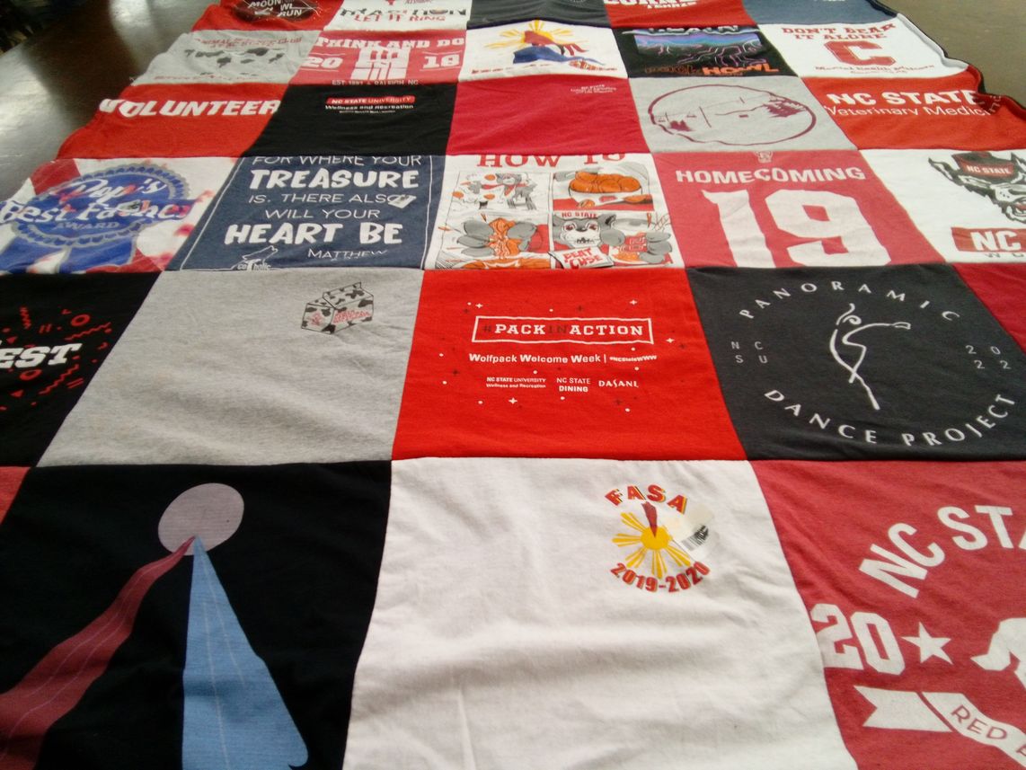 T-shirt quilt from north carolina state university by Ashley from NY