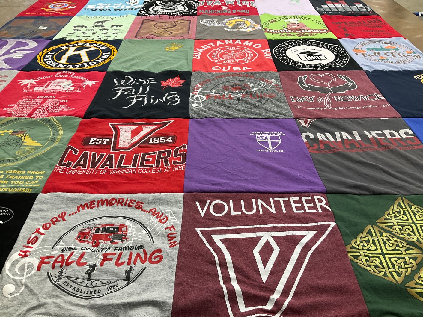 T-shirt quilt from university of virginia's college at wise by Elizabeth from FL