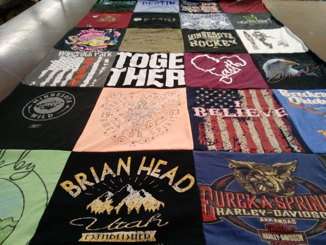 T-shirt quilt featuring minnesota wild by Dave from MN