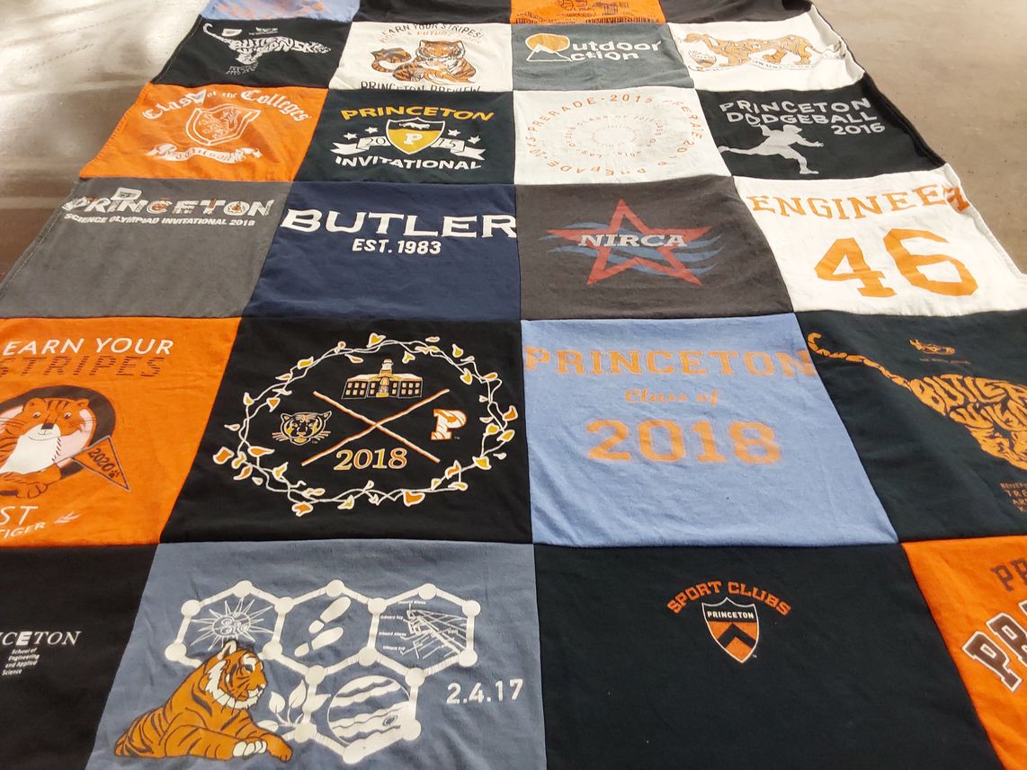 T-shirt quilt from princeton university by Avery from MA